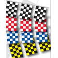 100' Rectangle Checker Race Track Starter Pennants - 4 Mil.